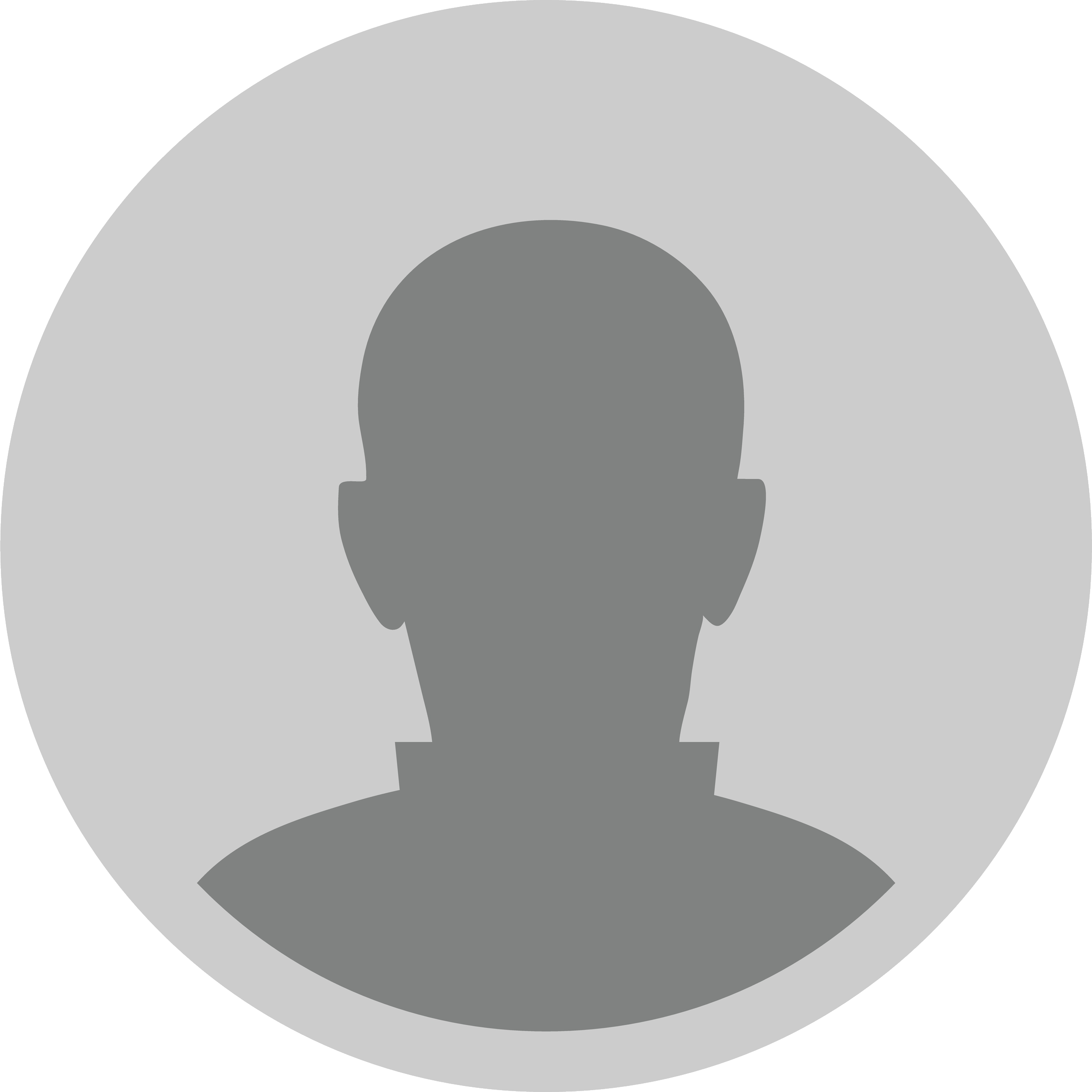 A silhouette of a person against a plain background
